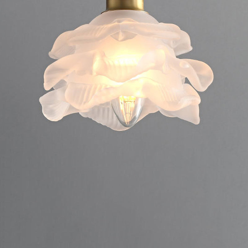 Flower Wall Light Sconces Modern Glass 1 Light Wall Mounted Lamp for Bedroom