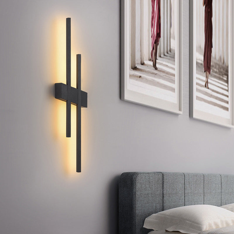 Minimalism Brass Wall Sconce Linear LED Sconce Lighting for Living Room