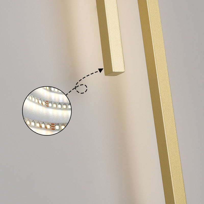 Minimalism Brass Wall Sconce Linear LED Sconce Lighting for Living Room