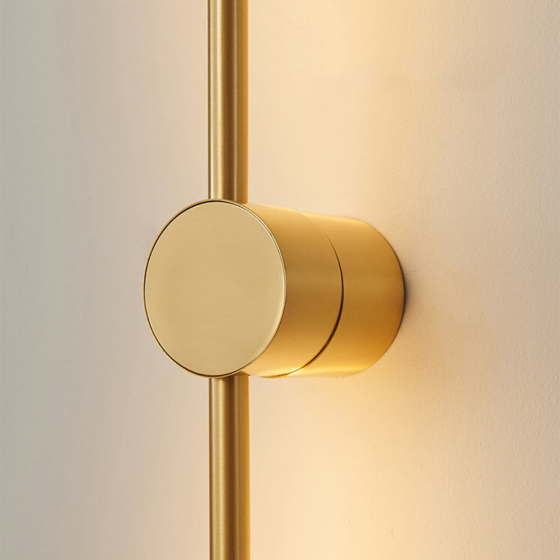 Minimalism LED Wall Sconce Thin-Line Sconce Lighting with Brass for Living Room