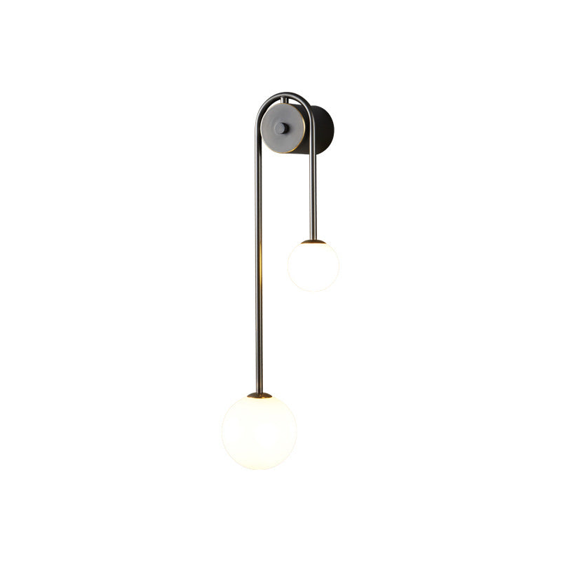 Industrial Wall Light Glass Ball Shade Wall Light Sconce for Living Room