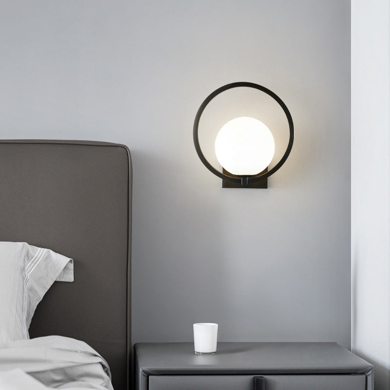 Industrial Wall Light Simple Glass Shade Wall Light Sconce for Living Room