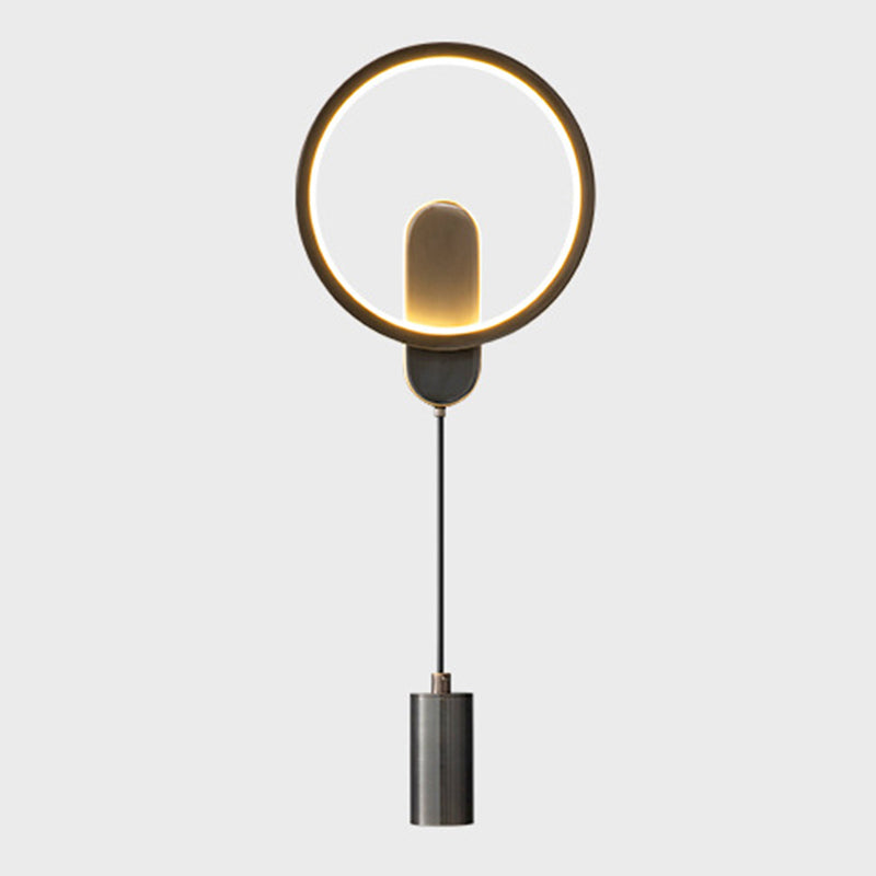 Minimalism LED Wall Sconce 2-Light Brass Sconce Lighting for Bedroom