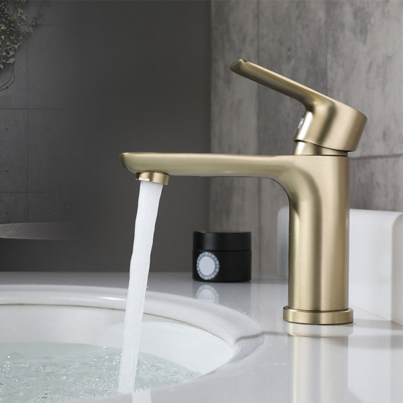Modern Brass Basin Faucet Single Hole Bathroom Faucet Lever Handle Sink Faucet