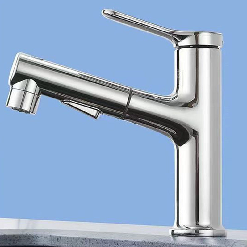 Vessel Sink Faucet Contemporary Pull-out Faucet with Swivel Spout
