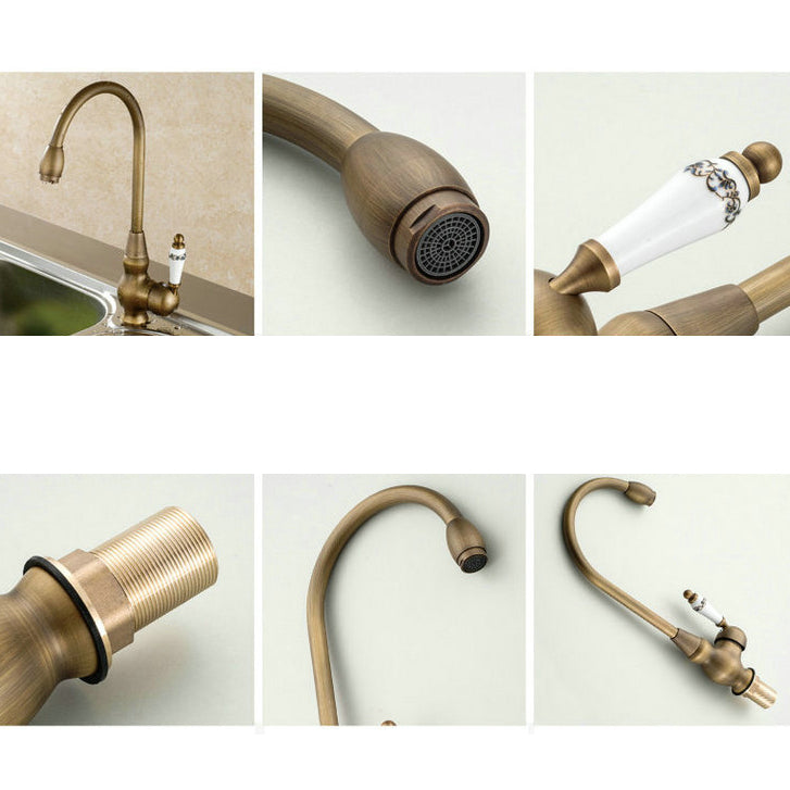 Traditional Standard Bar Faucet 1-Handle with Supply Lines Kitchen Faucet