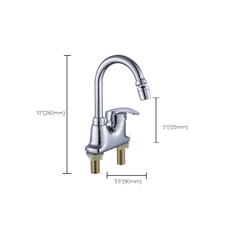 Contemporary Single Level Kitchen Faucet Lead Free Faucet in Chrome
