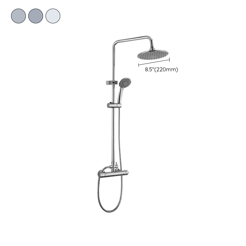 Shower System Rain Massage Jet Round Adjustable Spray Pattern Shower Trim