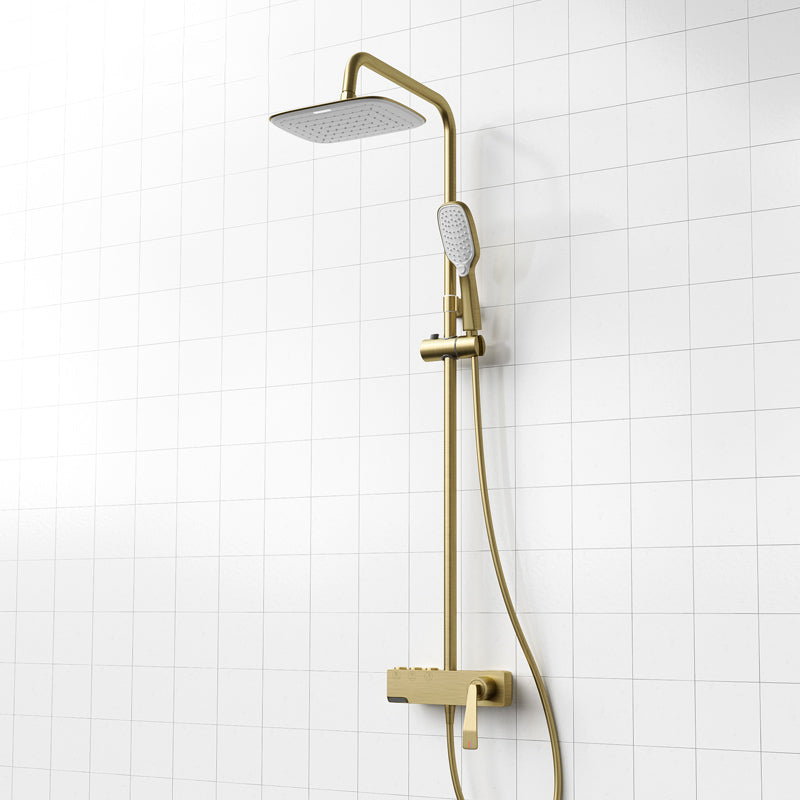 Shower System Trim Lever Hand Square Massage Jet Shower Combo
