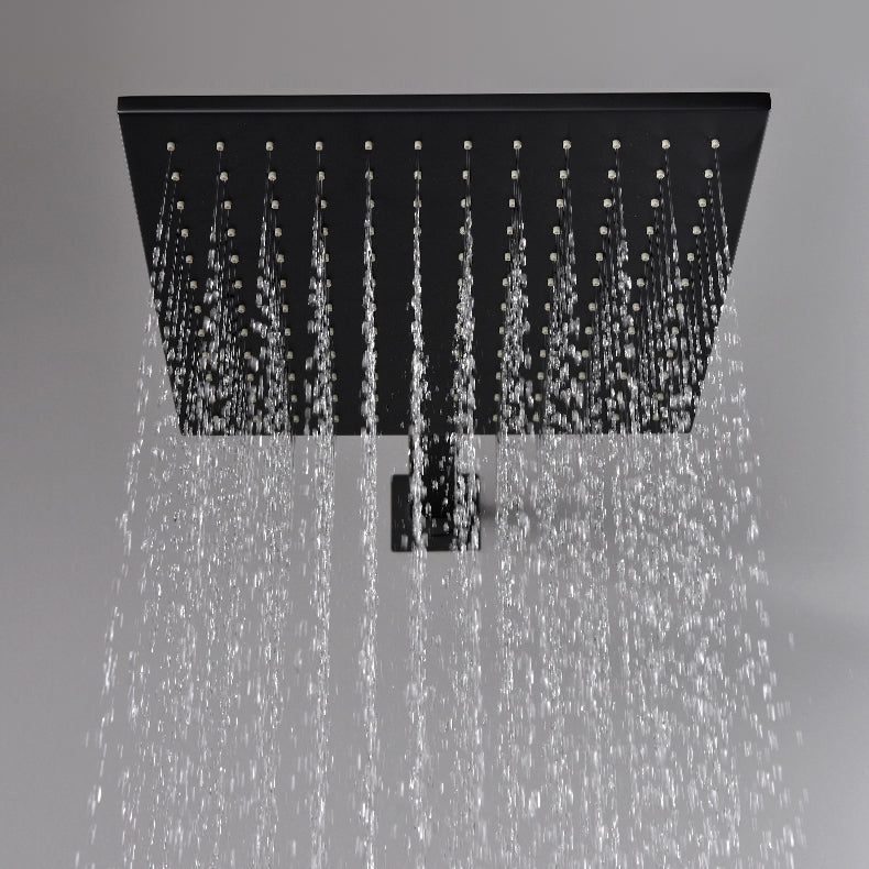 Modern Shower Faucet Brass Square Adjustable Shower Head Wall Mounted Shower Set