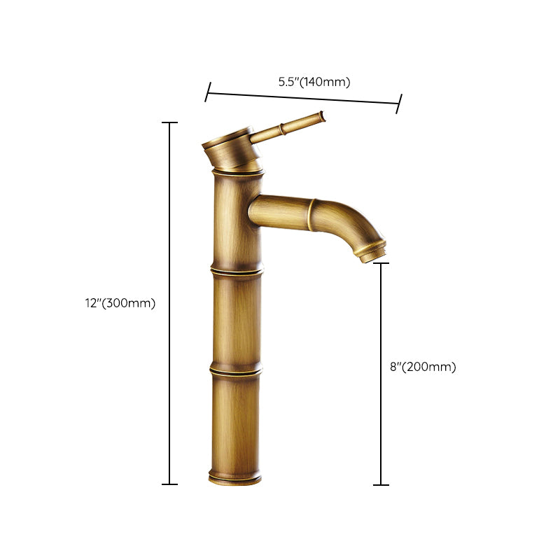Country Style Faucet One Hole Vessel Sink Faucet with One Lever Handle