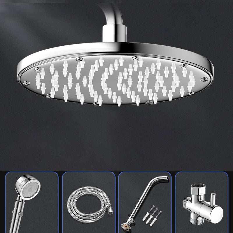 Modern Shower Head Combo Dual Shower Head Polished Stainless Steel Wall-Mount Shower Head