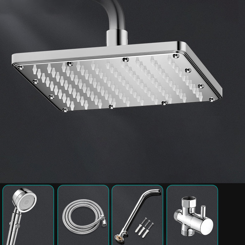 Modern Shower Head Combo Dual Shower Head Polished Stainless Steel Wall-Mount Shower Head