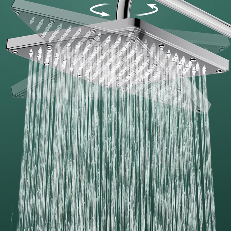 Modern Shower Head Combo Dual Shower Head Polished Stainless Steel Wall-Mount Shower Head