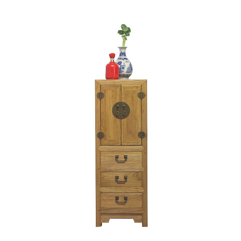 Modern Solid Wood Accent Chest Standard Ring Pulls Accent Cabinet