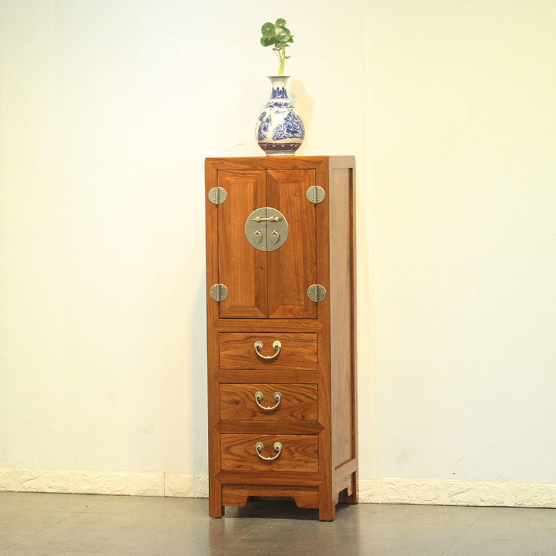 Modern Solid Wood Accent Chest Standard Ring Pulls Accent Cabinet