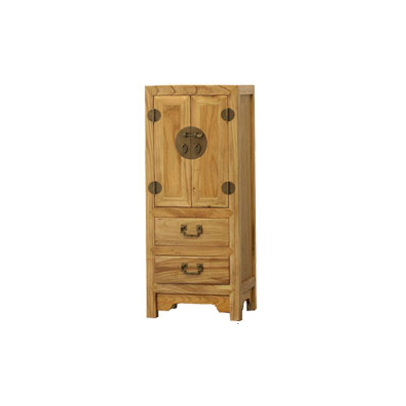 Modern Solid Wood Accent Chest Standard Ring Pulls Accent Cabinet