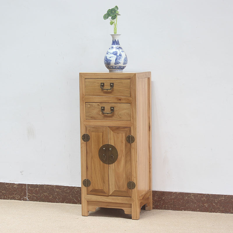 Modern Solid Wood Accent Chest Standard Ring Pulls Accent Cabinet
