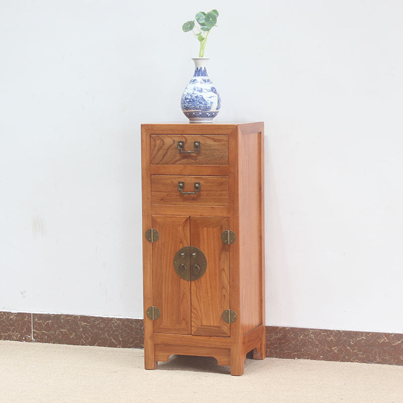 Modern Solid Wood Accent Chest Standard Ring Pulls Accent Cabinet