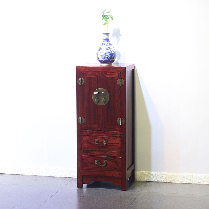 Modern Solid Wood Accent Chest Standard Ring Pulls Accent Cabinet
