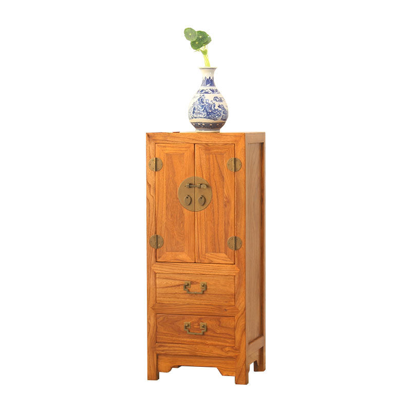Modern Solid Wood Accent Chest Standard Ring Pulls Accent Cabinet