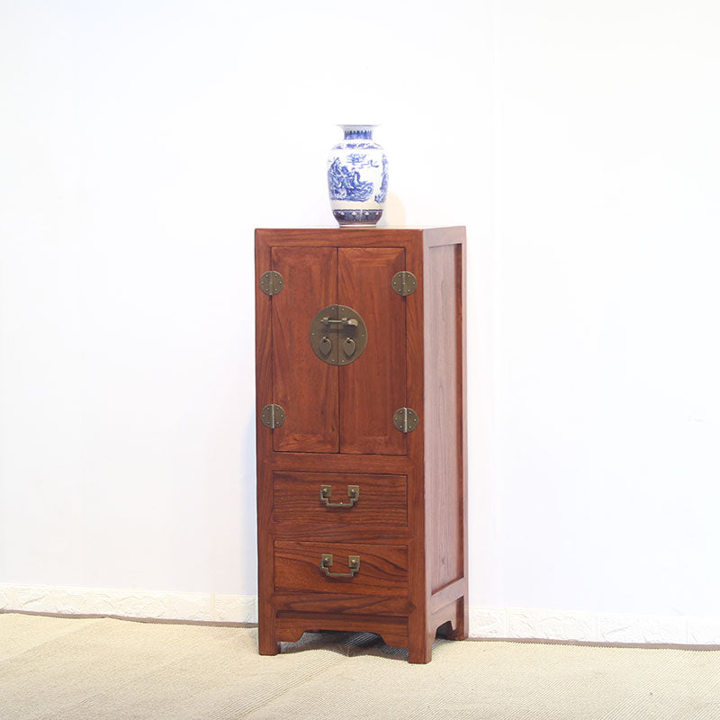 Modern Solid Wood Accent Chest Standard Ring Pulls Accent Cabinet