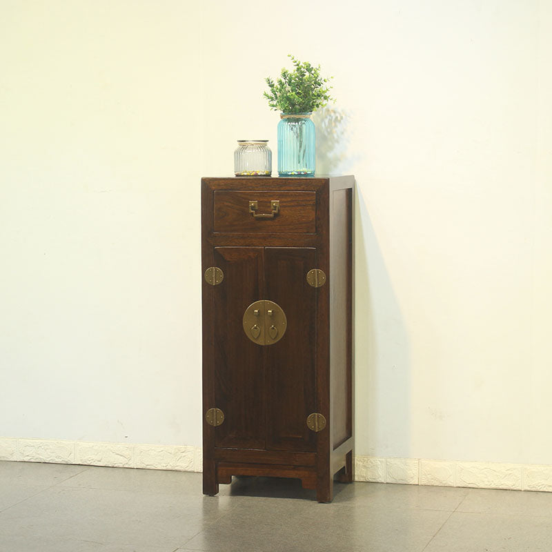 Modern Solid Wood Accent Chest Standard Ring Pulls Accent Cabinet