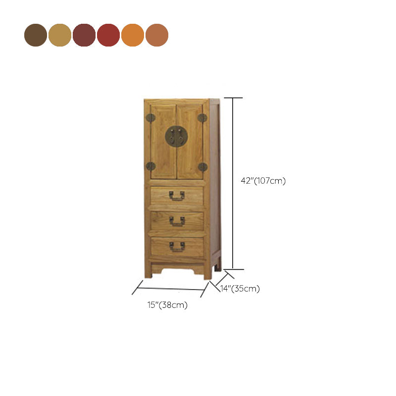 Modern Solid Wood Accent Chest Standard Ring Pulls Accent Cabinet