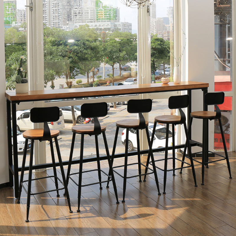 Contemporary Solid Wood Pub Set 1/6 Pieces Rectangle Bar Height Bar Set