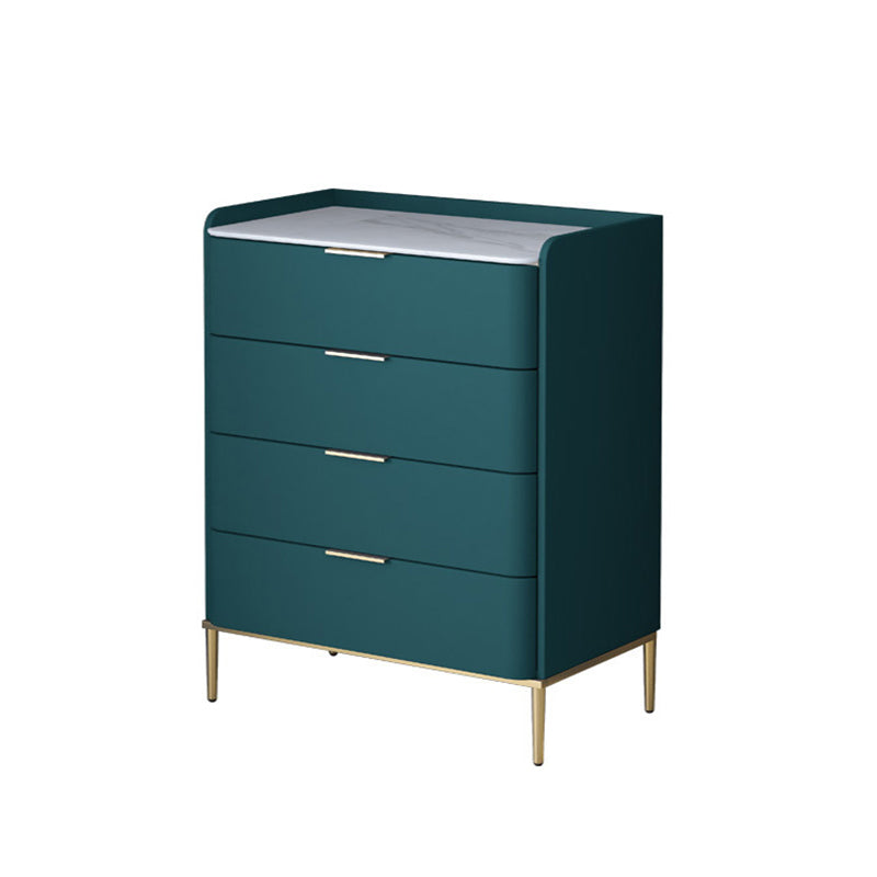 Glam Stone Storage Chest Bedroom 15.7" Wide Vertical Chest with Drawers