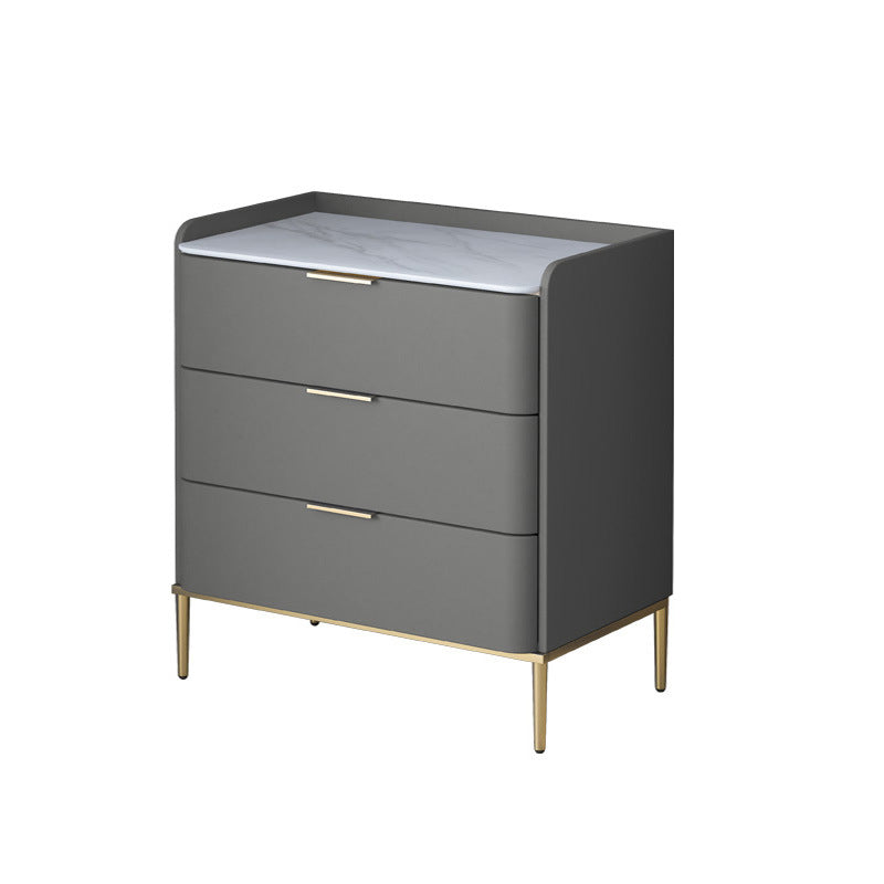 Glam Stone Storage Chest Bedroom 15.7" Wide Vertical Chest with Drawers
