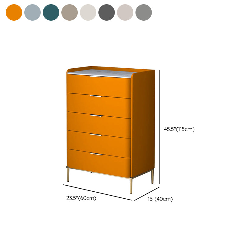 Glam Stone Storage Chest Bedroom 15.7" Wide Vertical Chest with Drawers