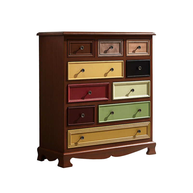 Traditional Storage Chest Dresser Wooden Storage Chest with Drawers for Bedroom