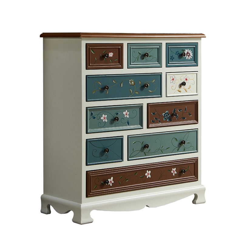 Traditional Storage Chest Dresser Wooden Storage Chest with Drawers for Bedroom