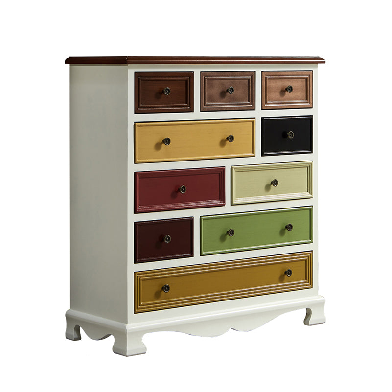Traditional Storage Chest Dresser Wooden Storage Chest with Drawers for Bedroom