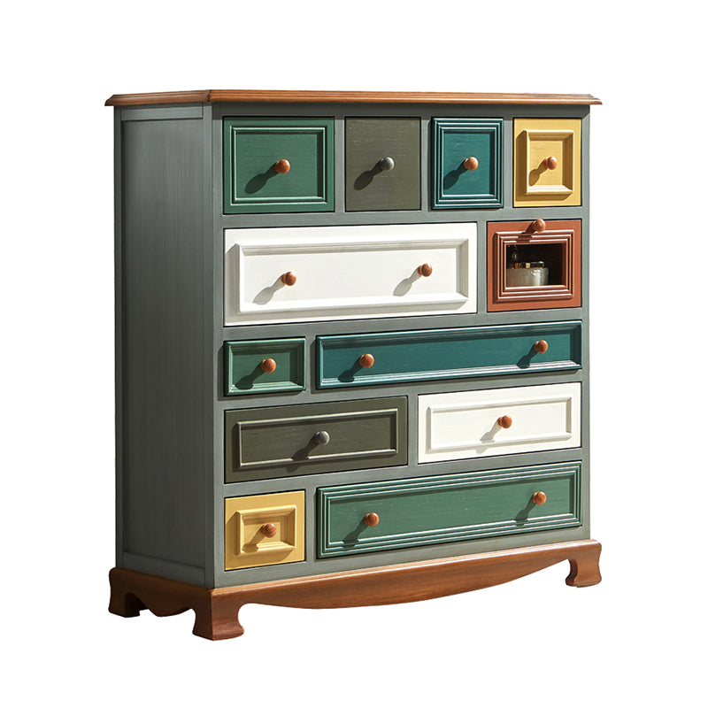 Traditional Storage Chest Dresser Wooden Storage Chest with Drawers for Bedroom