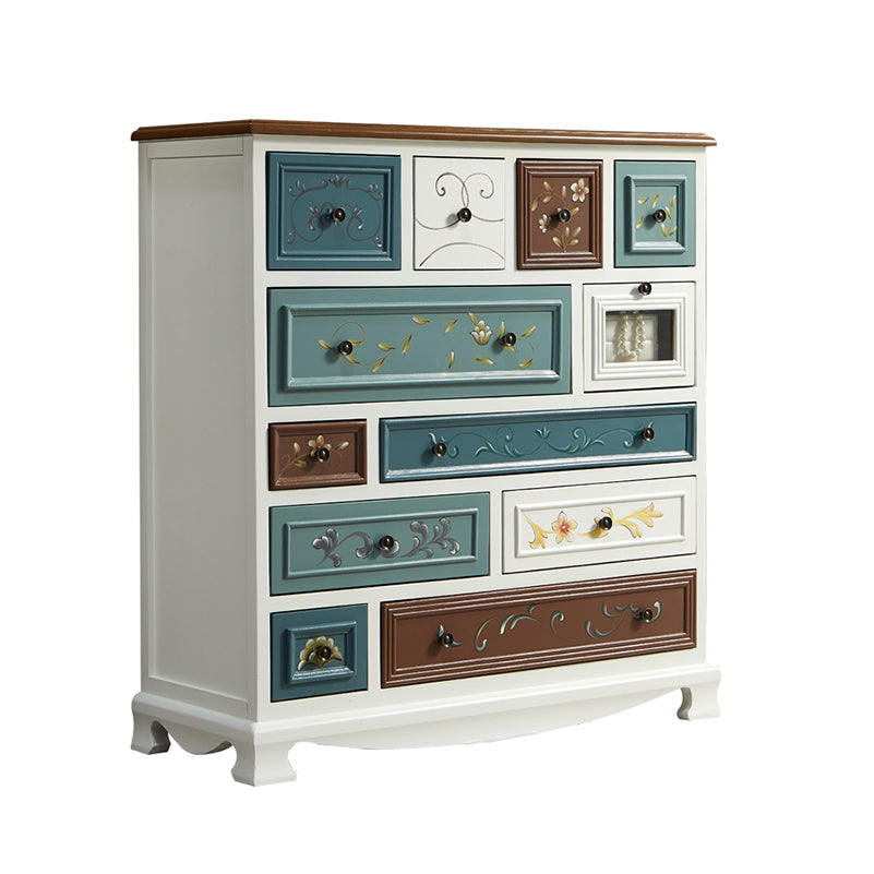 Traditional Storage Chest Dresser Wooden Storage Chest with Drawers for Bedroom