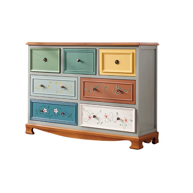 Traditional Storage Chest Dresser Wooden Storage Chest with Drawers for Bedroom