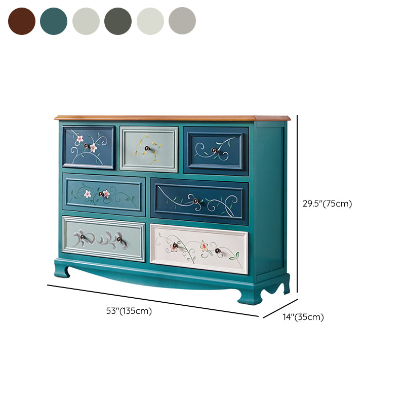 Traditional Storage Chest Dresser Wooden Storage Chest with Drawers for Bedroom