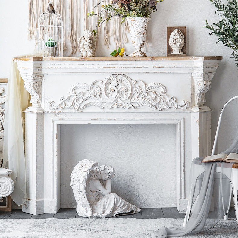 French Country Wood Console Table White Console Sofa Table for Hall