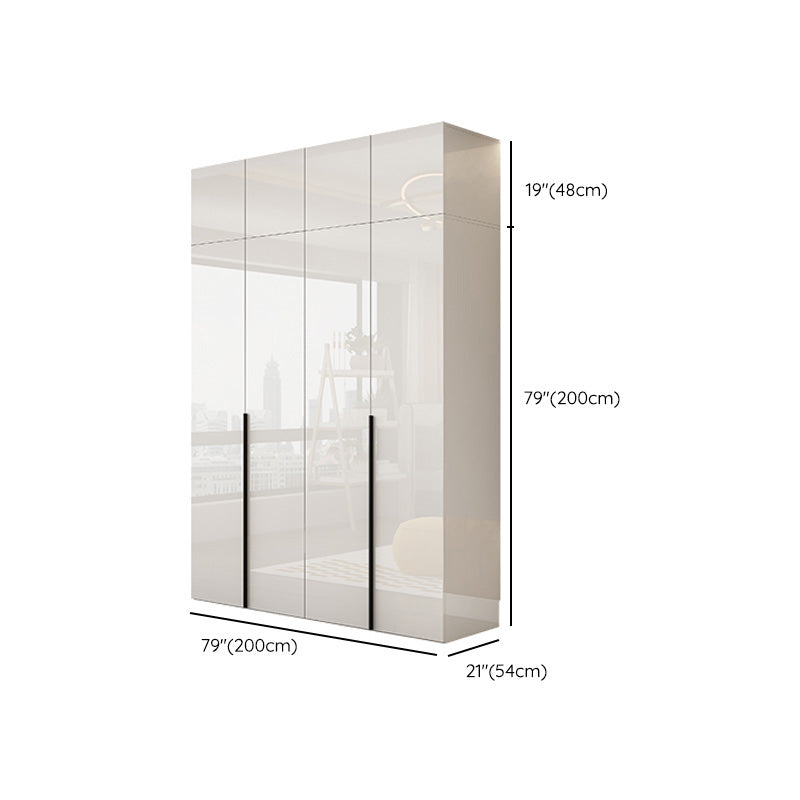 White Colour Wooden Wardrobe Soft Close Drawer Wardrobe Closet for Bedroom