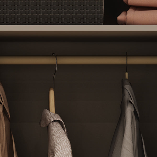 Contemporary Style Wardrobe Wooden Bedroom Wardrobe Closet with Clothes Rail