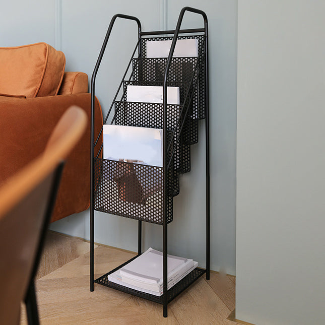 Glam Antique Finish Book Shelf Metal Standard Shelf Bookcase