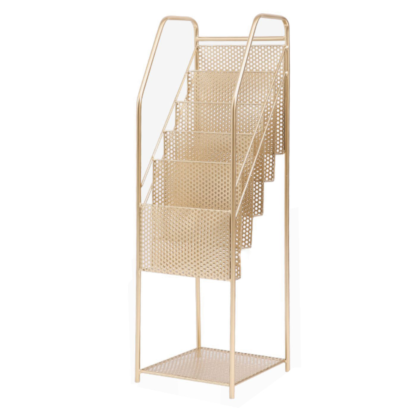 Glam Antique Finish Book Shelf Metal Standard Shelf Bookcase