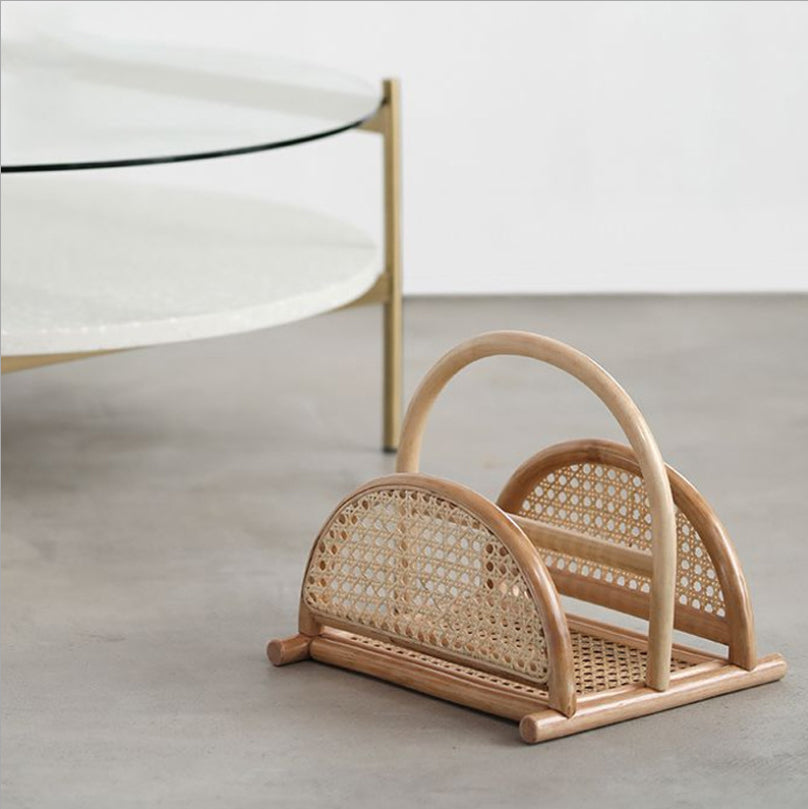 Contemporary Horizontal Standard Bookshelf Open Back Wooden Bookcase