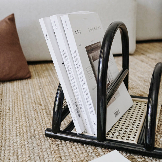 Contemporary Horizontal Standard Bookshelf Open Back Wooden Bookcase