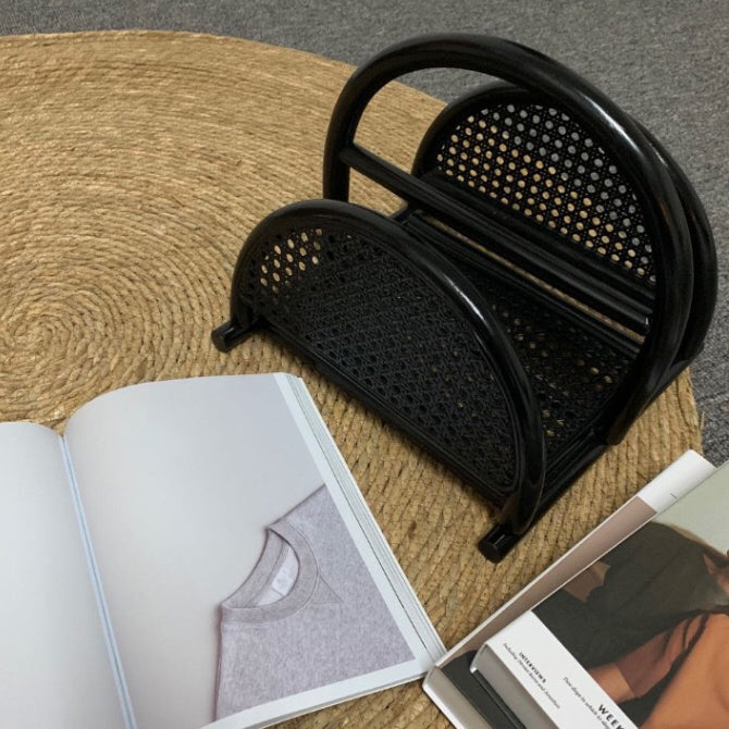 Contemporary Horizontal Standard Bookshelf Open Back Wooden Bookcase