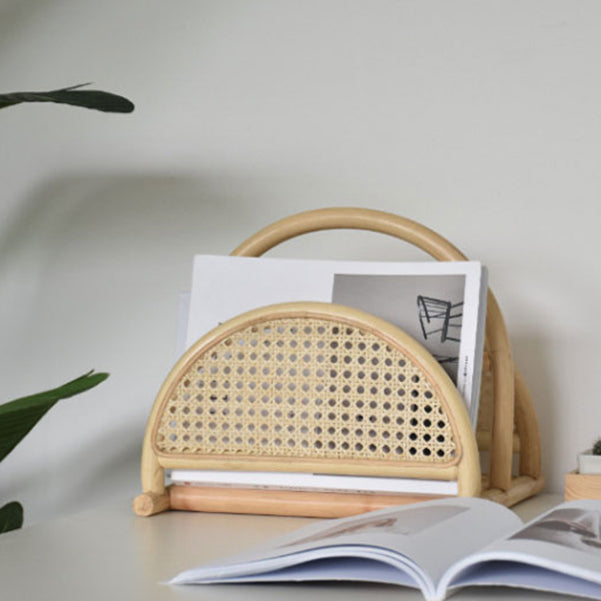 Contemporary Horizontal Standard Bookshelf Open Back Wooden Bookcase