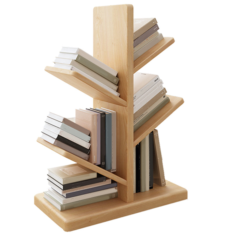 11.81" W Scandinavian Shelf Bookcase Antique Finish Bookshelf with Shelves