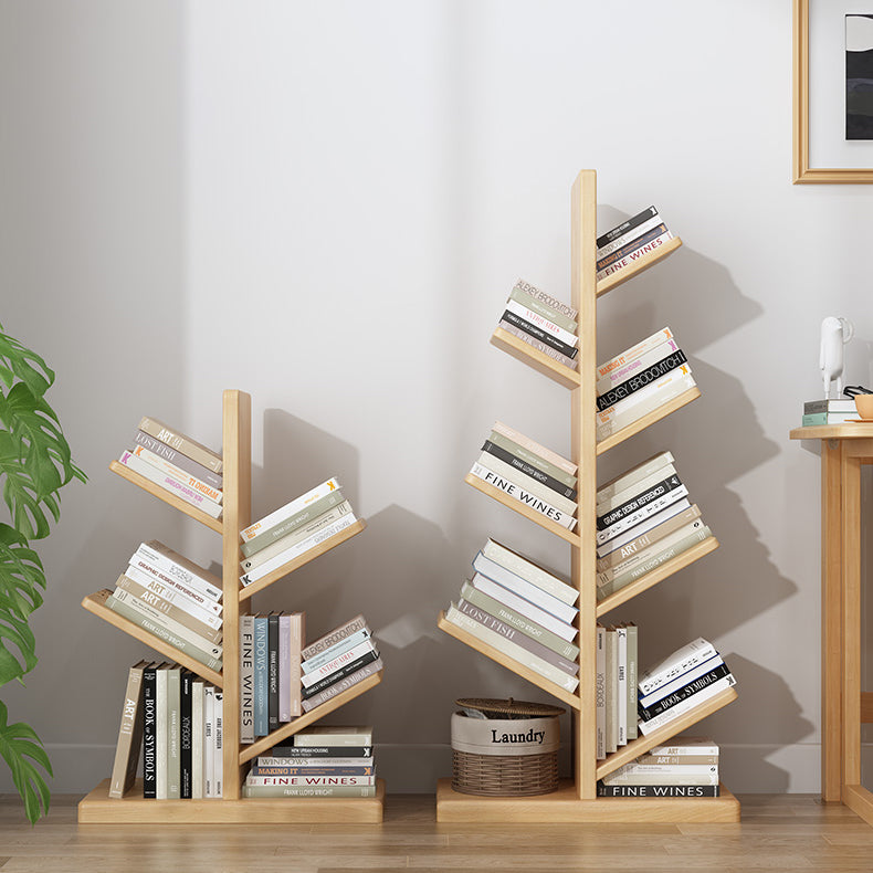 11.81" W Scandinavian Shelf Bookcase Antique Finish Bookshelf with Shelves